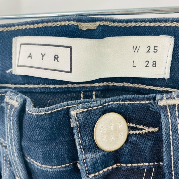 AYR High Rise Skinny Jeans Dark Wash Size 25 - Picture 3 of 5